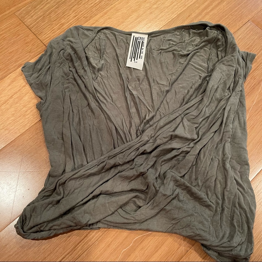 Free People Super Soft Army Green Tshirt small